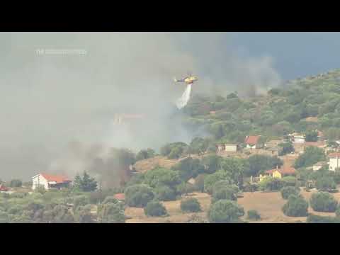 A wildfire on the Greek island of Kefalonia triggers evacuations