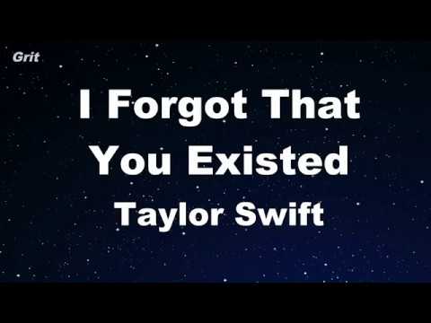 I Forgot That You Existed – Taylor Swift Karaoke 【No Guide Melody】 Instrumental