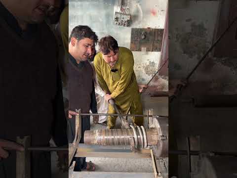 How a 16mm Rod Becomes a Vehicle Spring on a Lathe #springmanufacturing #shorts