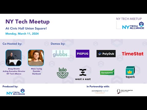 March 2024 NY Tech Meetup LIVE from Civic Hall