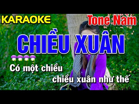 ✔ CHIỀU XUÂN Karaoke Nhạc Tết 2024 Tone Nam | Bến Tình