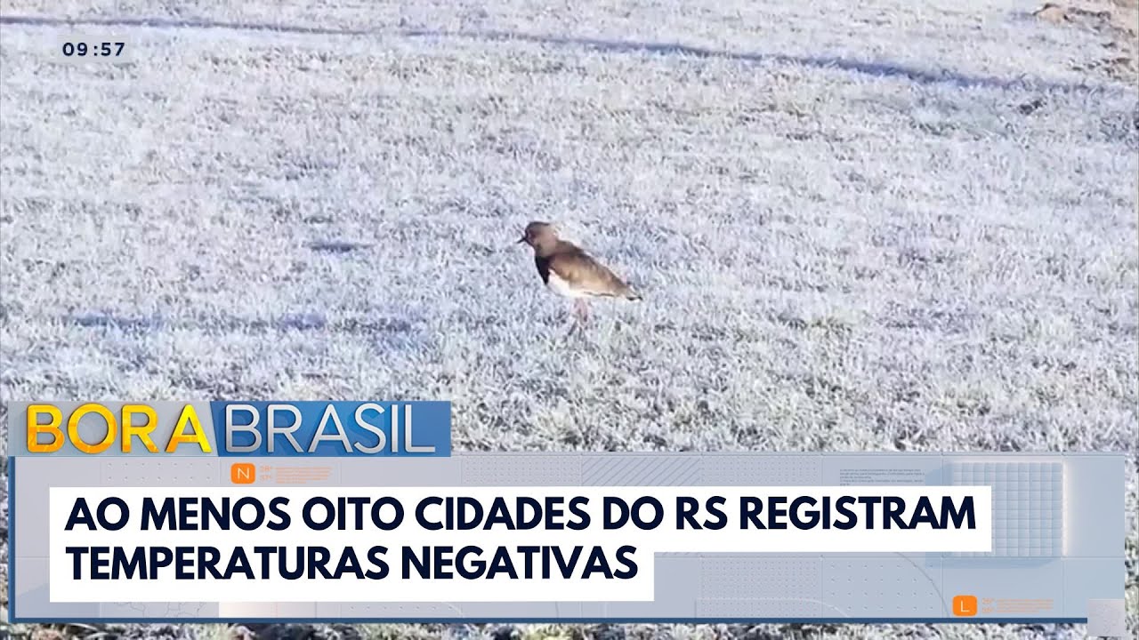 Onda de frio ao menos oito cidades do Sul registram temperaturas negativas