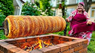Grandma's Fire-Baked Giant Chimney Cake: Cinnamon & Walnut Trdelnik