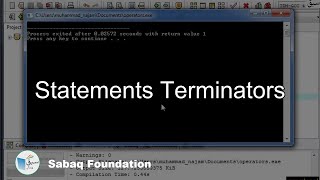 Statements terminators