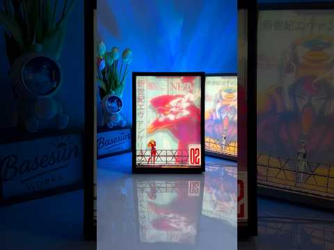 #Evangelio โ #Asuka & #EVA #Unit02 | Neon Genesis Evangelion Art Frame #lightbox #ledframe #gift