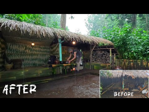 RENOVATE A JUNGLE COTTAGE INTO A STUNNING COTTAGE IN 3 DAYS - HEAVY RAIN AND THUNDER