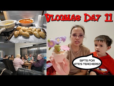 VLOGMAS DAY 11 + GIFTS SA TEACHERS NI ATE + DINNER WITH THE INLAWS