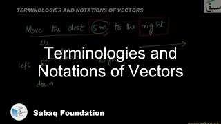 Terminologies and Notations of Vectors