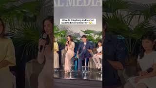 Speaking of "Remember", how do #DingdongDantes and #MarianRivera want to be remembered?
