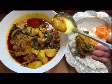 Monje haakh te Maaz|Kashmiri style Kohlrabi and mutton recipe|Thuul monje te Maaz.