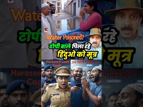 Shrirampur Maharashtra टोपी वाले पिलाते हिंदूओ को toilet का पानी❗ladies police को छेड़ते topi wale!