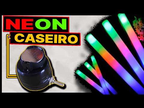 Como Fazer NEON Caseiro com Sucata!🔥