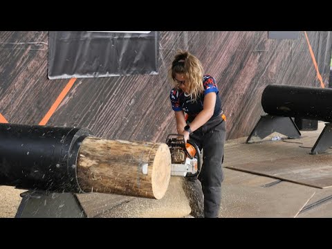 Chopping down stereotypes: Women compete at French woodcutting championships | AFP