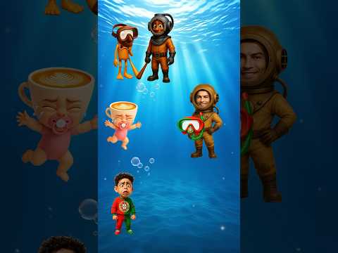 ¿Ronaldo SOBREVIVIRÁ bajo el mar😱🌊?-Ronaldo🐐,Messi🥶,RonaldoJr🤩,Balerina Capuchina☕️,Sahur🏏🔥.