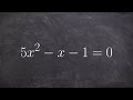 Determining the Discriminant of Quadratic Equations