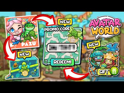 ALL NEW!! ✅ DINO PROMO CODE?!! 🦖 | NEW DINO GIFT PACKS in AVATAR WORLD! 🌏 | PAZU