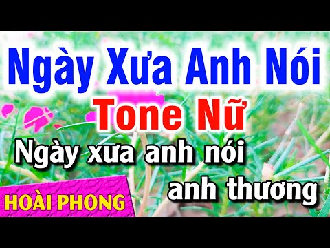 Karaoke Ngày Xưa Anh Nói Tone Nữ Nhạc Sống F#m Rumba | Hoài Phong Organ