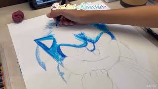 Drawing and coloring Sonic Hedgehog😍||How to draw and color💕😇