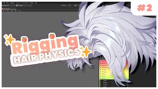 Live2D vtuber model hair physics rigging 🍑 #2