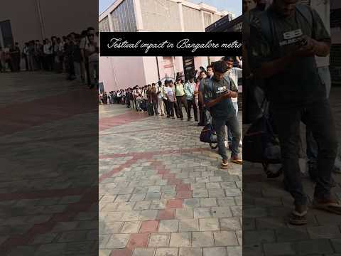 Festival impact in Bangalore metro🚇 #Festival #Bangalore #Metro