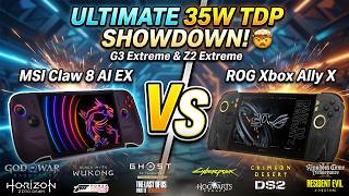 MSI Claw 8 AI EX vs ROG Xbox Ally X | G3 Extreme & Z2 Extreme: The Ultimate 35W TDP Showdown! 🤯