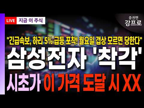 시초가 이 가격 도달 시 <strong>XX</strong>! 삼전주주라면 필수시청!