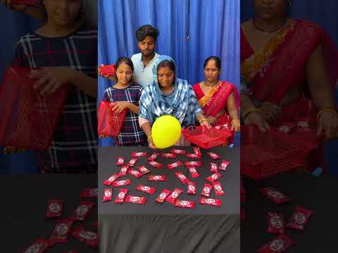 Best Family Balloon Bounce & Collect Kit Kat Chocolate Challenge #game #shorts