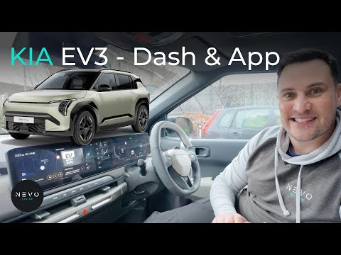 Kia EV3 -  Detailed Look at the Dash, Driver Display, Steering Wheel Functions and Kia Connect App