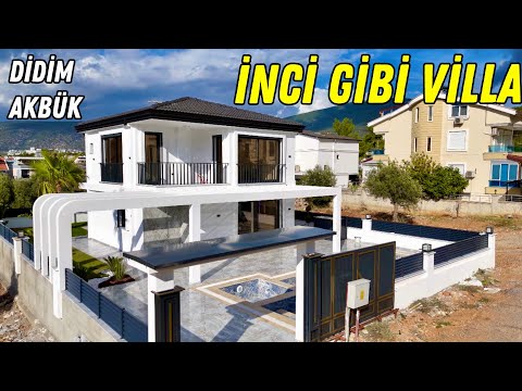 Didim Akbük’te Satılık İnci Gibi 4+1 Yerden Isıtmalı Akıllı Sistem Havuzlu Sıfır Villa / No:406