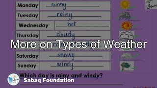 More on Types of Weather