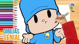 Cómo dibujar a POCOYÓ Feliz de forma fácil para niños | Dibujo fácil para niños