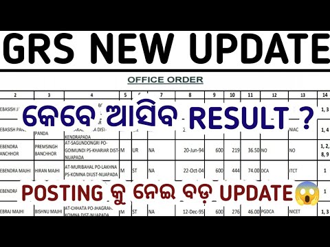 GRS New Update//GRS Result All Districts Wise Result//GRS Big News for all Districts