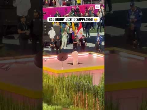 Bad Bunny goes in hole at halftime show