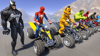 GTA V SPIDER-MAN 2, FIVE NIGHTS AT FREDDY'S, BATMAN SUPERMAN STREET BLAZER CHALLENGE - GTA 5 MODS