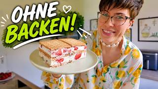 🍓 Zu heiß zum Backen? Erdbeertorte ohne Backen!