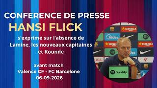Conférence de presse Hansi Flick avant Barça – Valence (J4 Liga 2026-27)