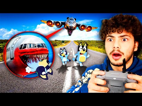 PLANE EATER EATS BLUEY IN REAL LIFE!! (ON CAMERA)