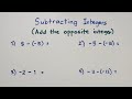 Subtracting Integers and Their Properties