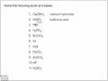 Naming Acids and Bases