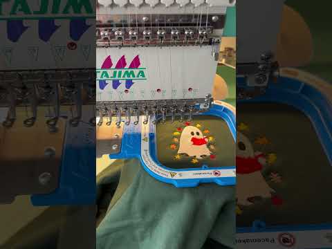 Book work fall ghost #embroiderymachine #custom #apparel  #embroidered #ghost #smallbusiness #custom