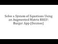Burger Production and Equation Solutions