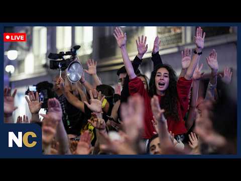 LIVE: Demonstrators Counterprotest at Madrid Housing Crisis Camp | AM1Z