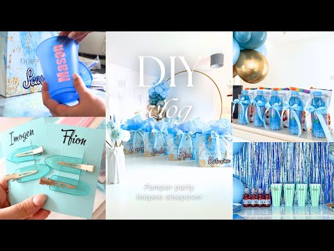 Birthday Party DIY's Cups, Bags, Bottles, Pillows using Cricut | HollySamanthaa