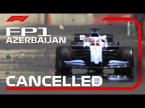 George Russell's Drain Cover Incident Ends FP1 | 2019 Azerbaijan Grand Prix