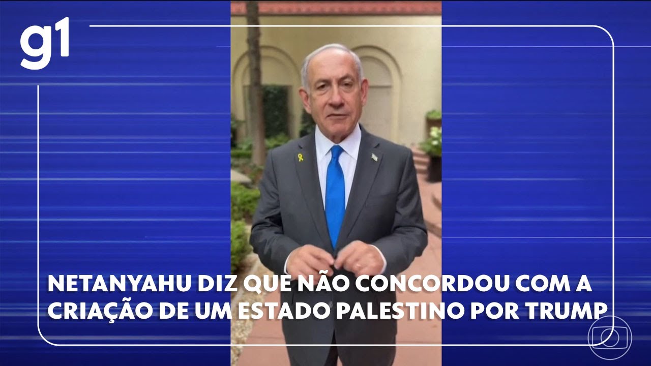 Netanyahu diz que não concordou com a criação de um estado palestino anunciada em plano de Trump