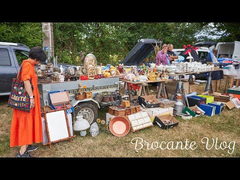 フランス、小さな町の蚤の市/暮らしの道具とアンティーク/日曜日のお買い物vlog