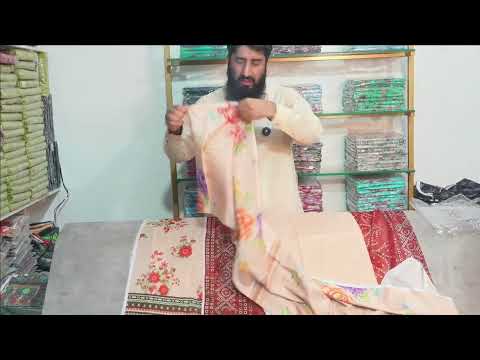 Small Volume | 3pc Crystal Printed Lawn | BIN NISAR Textile | Wholesaler in Faisalabad