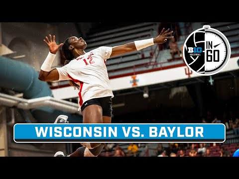Baylor vs. Wisconsin | August 25, 2023 | B1G Volleyball in 60