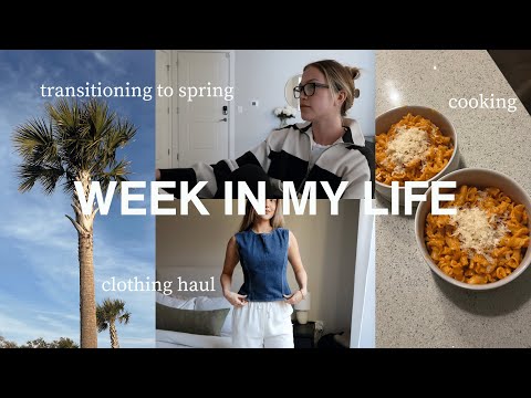 WEEK IN MY LIFE: influencer marketing, mini clothing haul, transitioning to spring | maddie cidlik
