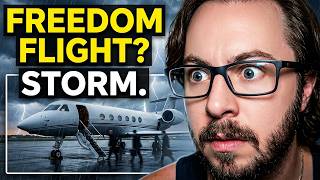 Freedom Flight Returns! Harry & Meghan land in a storm.